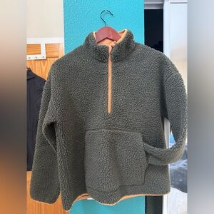 United By Blue - Olive Sherpa Pullover - Women’s Small